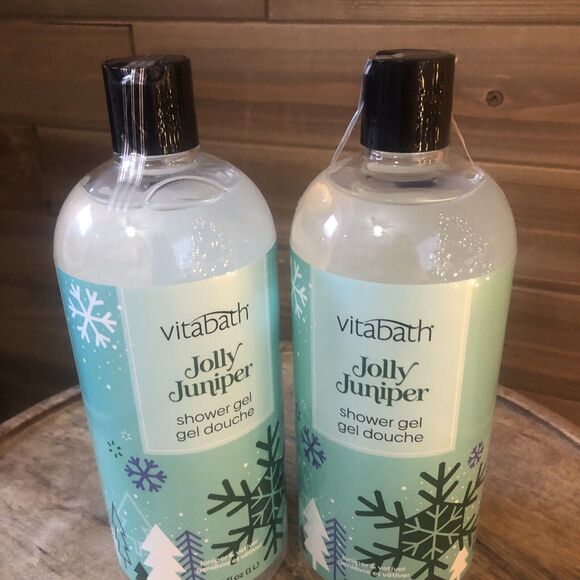 (2) Vitabath Jolly Juniper Shower Gel - 33.8 oz Each - Picture 2 of 6